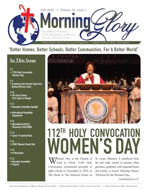 News And Press Releases International Cogic Womens Department