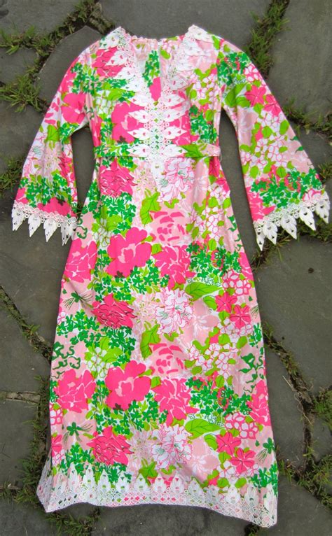 Vintage Lilly Pulitzer The Lilly Maxi Dress Size 10 12