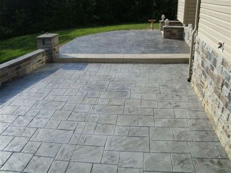 Comfy Stamped Concrete Vs Pavers For Modern Outdoor Design With