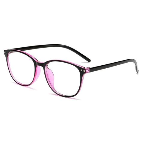 Cheap Anti Blue Light Myopia Glasses Man Woman Retro Black Glasses