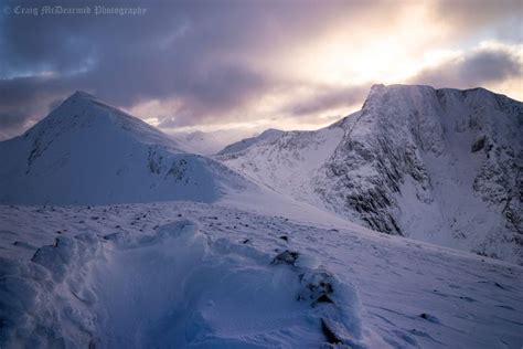 Winter Light Over The Peaks On Ben Nevis Scotland Scottish Highlands