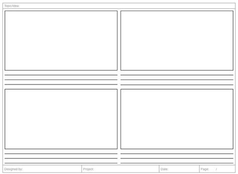 2x2 Storyboard Template User Experience Pinterest Storyboard