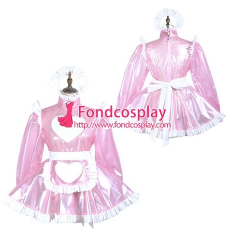 Sissy Maid Clear Pvc Dress Lockable Uniform Cosplay Costume Tailor Made