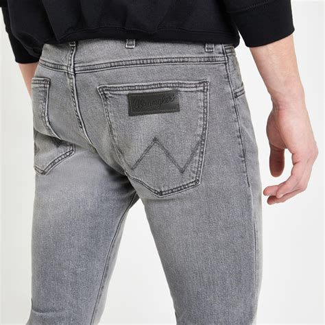 Wrangler Denim Wrangler Light Grey Bryson Skinny Jeans In Gray For Men