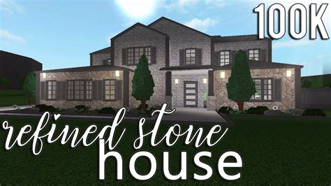 Roblox Welcome To Bloxburg Refined Stone House 100k Youtube