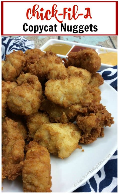 We are a nugget household. Copycat Chick-Fil-A Chicken Nuggets - Kitchen Fun With My ...