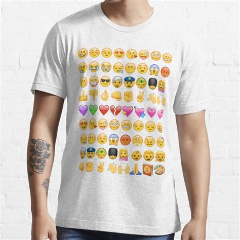 Emoji Print T Shirt For Sale By Brzt Redbubble Emoji T Shirts