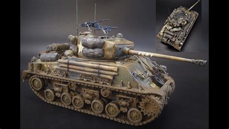 M A E Sherman Easy Eight Fury Tank Scale Model Armor Kit Build