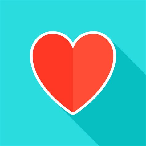 Heart Flat Icon 608881 Vector Art At Vecteezy