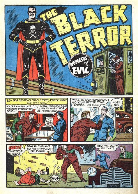 Apocolytes World Of Comics The Black Terror Nemesis Of Evil Origin Story