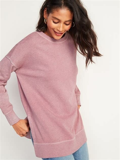 Oversized Vintage Specially Dyed Tunic Sweatshirt For Women Old Navy