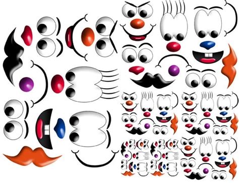 Items Similar To Printable Silly Faces For Preschool Art Projects And