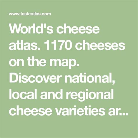 Cheeses Of The World Map Tasteatlas Map Travel Itinerary World