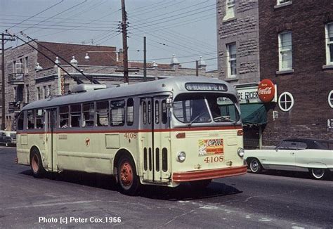 1960s trollybus de montréal rue beaubien old montreal montreal ville montreal quebec vintage