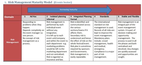 Risk Management Maturity Model Epmsnet