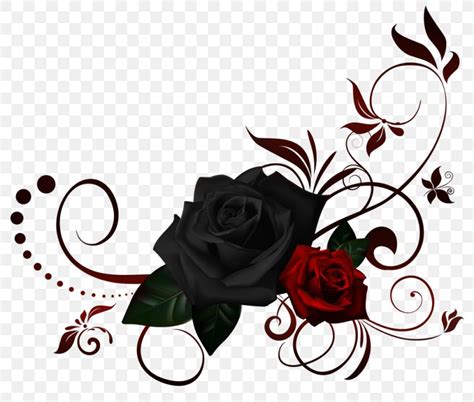 Black Rose Flower Clip Art Png 1024x870px Rose Art Black Black