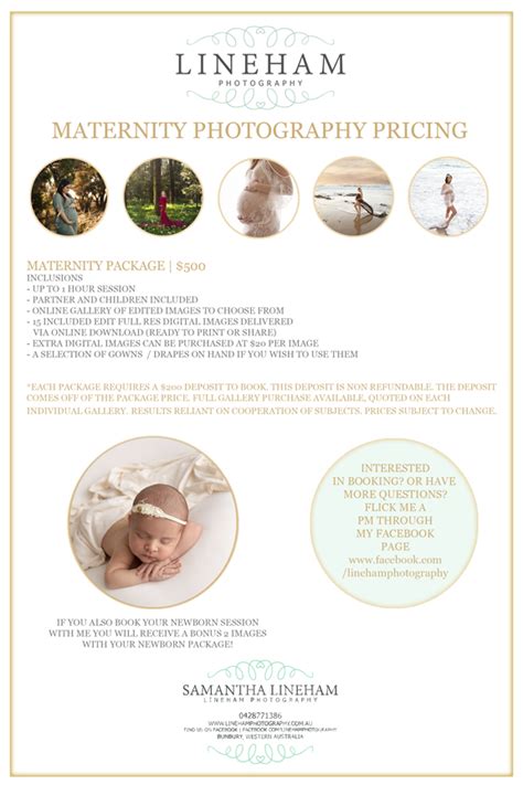 maternity pricing lineham photography
