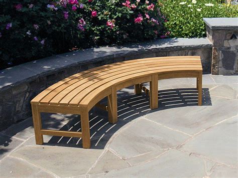 Curved Backless Bench Teak Curved Outdoor Benches Outdoor Garden Bench Curved Bench Wooden