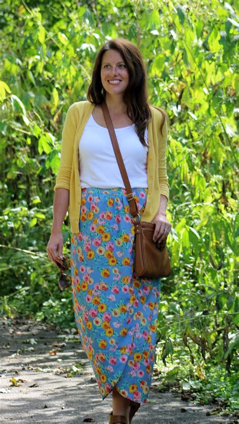 Babies And Bluejeans Mustard Cardigan And Floral Skirt