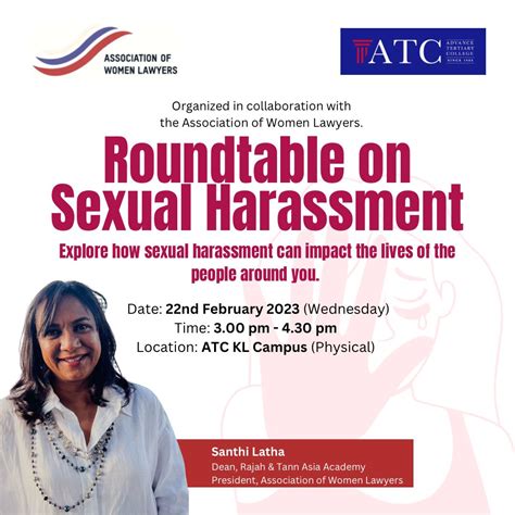 Roundtable On Sexual Harassment Advance Tertiary College