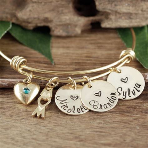 On the second sunday of may, we pay homage to the mothers. Mother's Birthstone Bracelet w/ Mom Pendant & Custom Name ...