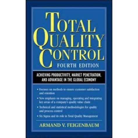 Libro Total Quality Control De Armand V Feigenbaum Buscalibre