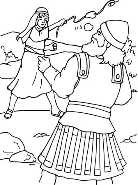 David And Goliath Coloring Pages Free Printable
