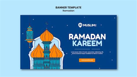 Free Psd Illustrated Ramadan Kareem Banner Template