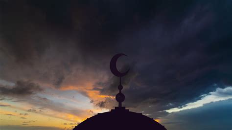 islam symbol on sunrise background time วดโอสตอก ปลอดคาลขสทธ