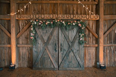 Rustic Barn Door Ceremony Backdrop Barn Door Wedding Backyard