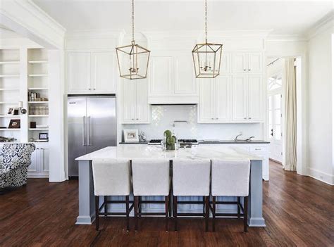Kitchen islands are the touchstones of many homes. Beautiful kitchen features a pair of Small Darlana ...