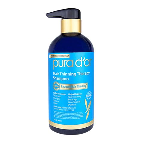 Pura Dor Hair Thinning Therapy Shampoo Reduces Hair Thinning 16 Oz