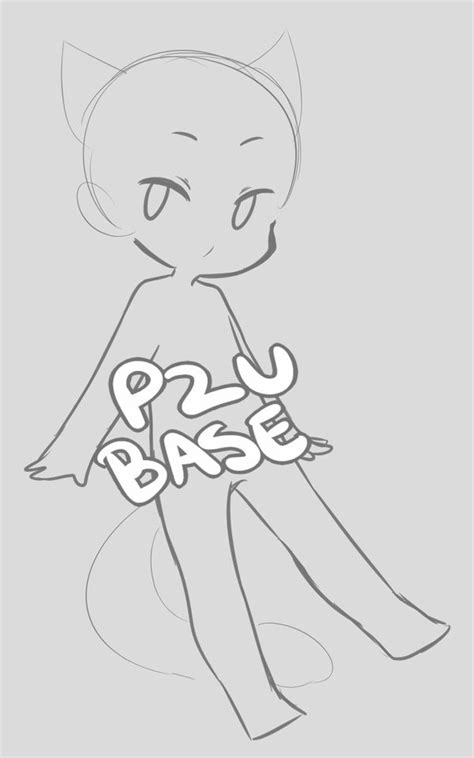 Ych Drawing Base Base Drawing Anime P2u Reference Chibi Pose Poses Deviantart Cute Cutie Body