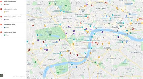 Map Of London Hotels Ricky Christal