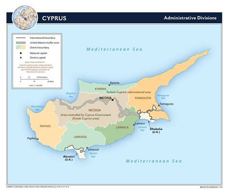 Large Detailed Administrative Divisions Map Of Cyprus 2010 Cyprus