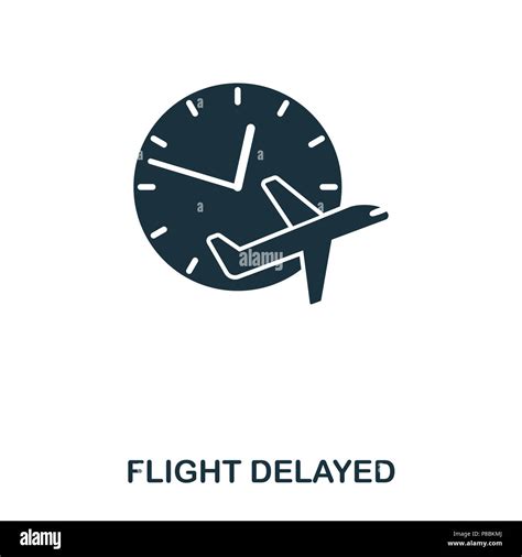Flight Delayed Icon Line Style Icon Design Ui Illustration Of Flight