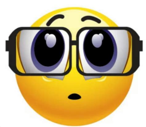 Big Eyeglasses Smileys Funny Emoticons Funny Emoji Smiley Emoticon