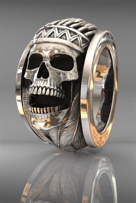Skull Ring Sterling Silver Handmade Skull Rings Skull Rings For Men