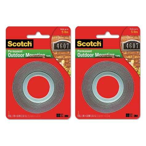 Scotch Outdoor Mounting Tape 3m 4011 Permanent Double Sided Adhesive