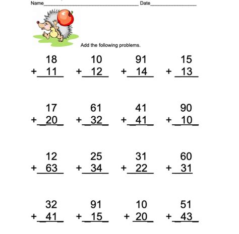 Addition Without Regrouping Worksheet Worksheets Math Regrouping