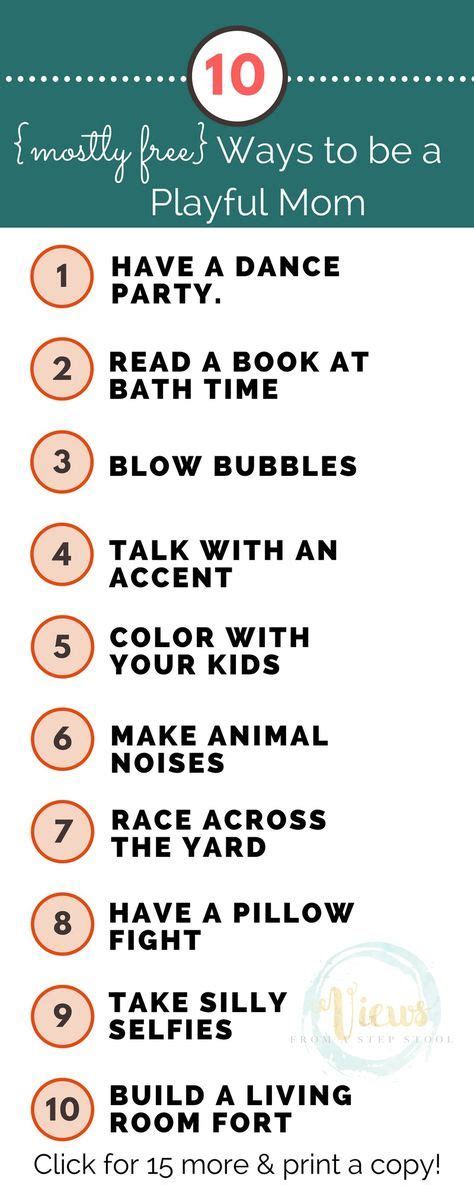 25 Mostly Free Ways To Be A Playful Parent Parenting Hacks Smart