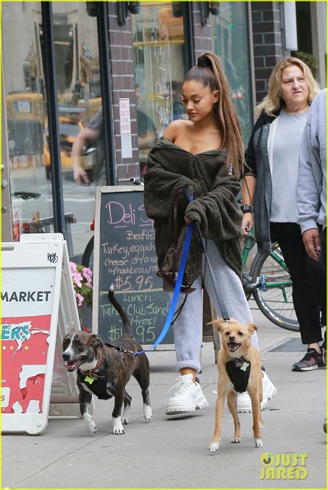 Ariana Grande Takes Her Pups For A Stroll In New York City Photo