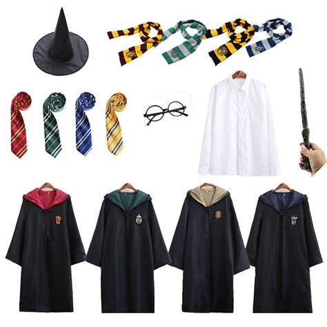 Harry Potter School Uniform Magic Robe Gryffindor Slytherin Cosplay