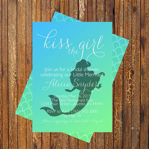 little mermaid bridal shower invitation by communiqueprints on etsy listing