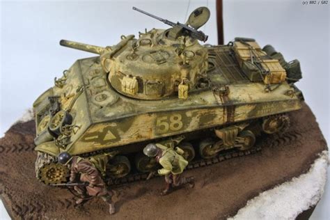 Contact M A Mm Sherman Military Diorama American Tank Model