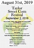 2019 Sweet Corn Festival Flyer | TAYLOR ARIZONA MUSEUM