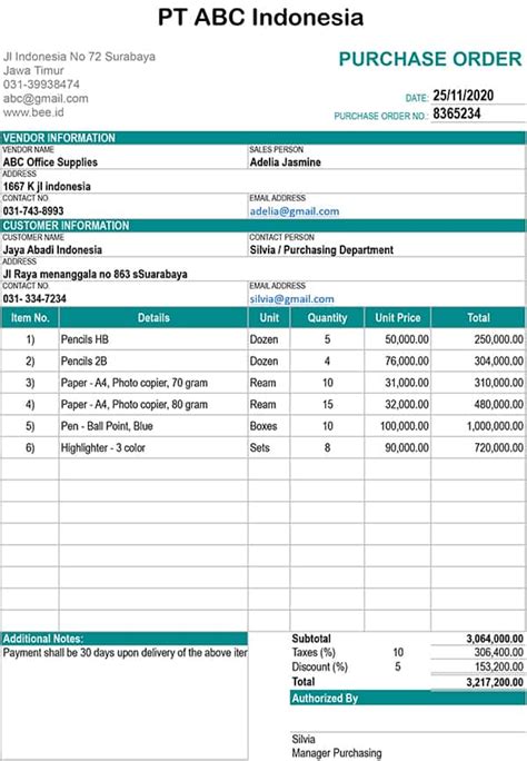 Purchase Order Atau Po Pengertian Fungsi Dan Bedanya Dengan Invoice