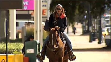 Not A Single Damn Of The Day Woman Rides Horse To Dmv In Protest The