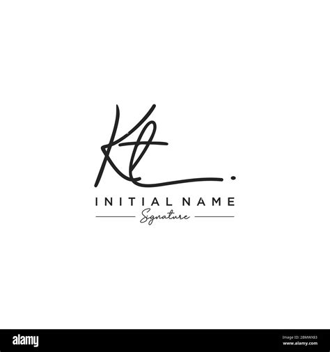 letter kt signature logo template vector stock vector image and art alamy