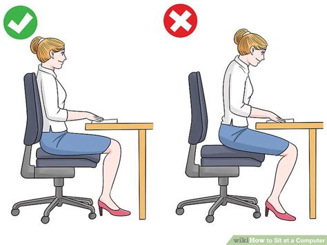 How To Sit At A Computer With Pictures Wikihow